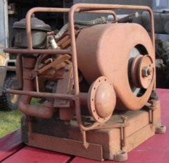 Side view of Johnson Generator with frame