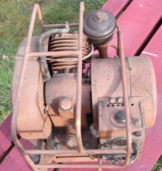 Top view of Johson Generator with frame