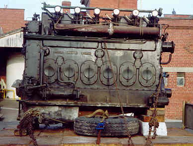 Engine ready for transport